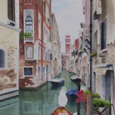 Venice 2015. Watercolour on Paper. 15x22". Commissioned. Private Collection. Artist Lianne Todd.