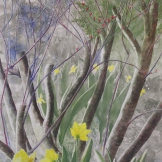 New Growth. Watercolour on Gessoed paper. 15x22". Artist Lianne Todd. $475.
