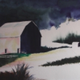 Future Memory of a Barn. Watercolour on Paper. 15x22". Artist Lianne Todd. $475.