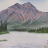 Pyramid Mountain, Jasper. Watercolour on Paper. 15x22". Artist Lianne Todd. $475.00