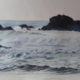 Surf's Up. Watercolour on Paper. 14x20". Artist Lianne Todd. Private Collection.